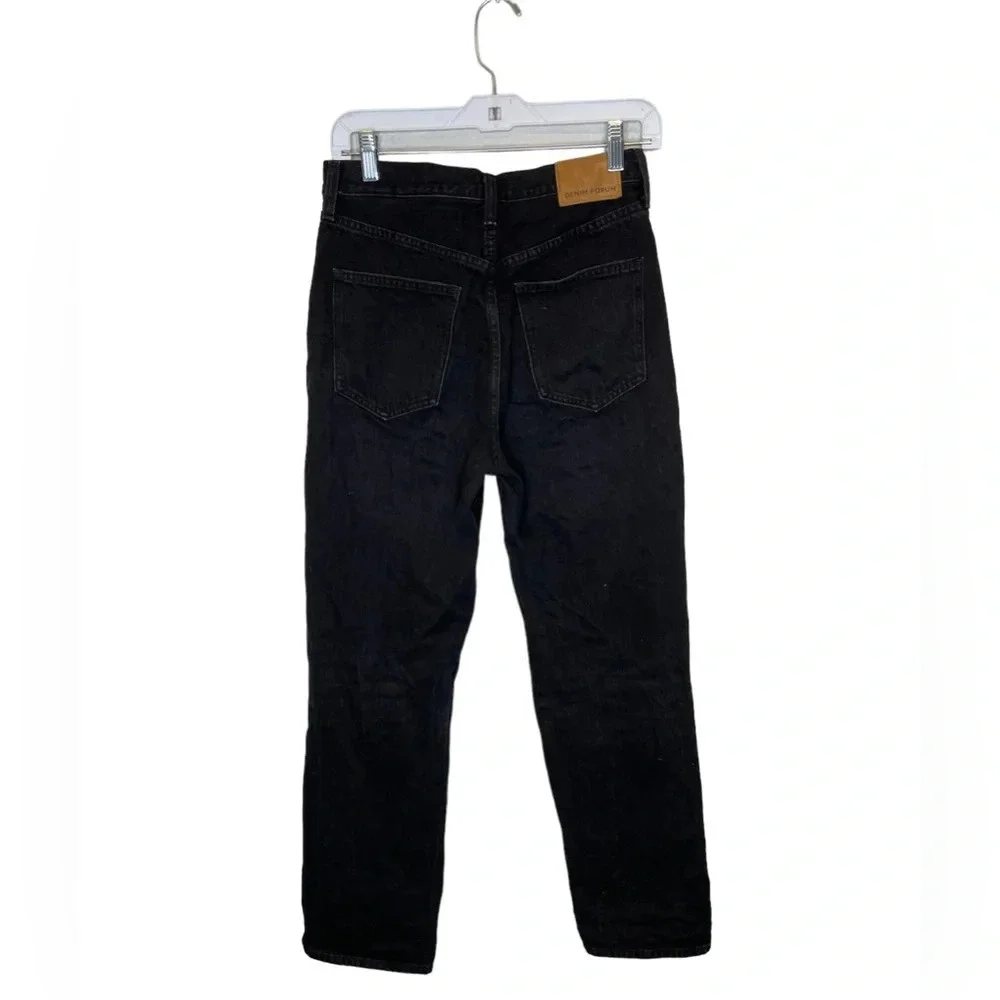 Denim Forum Aritzia The Bonet High Rise Loose Black Jeans Distressed Size 25_3